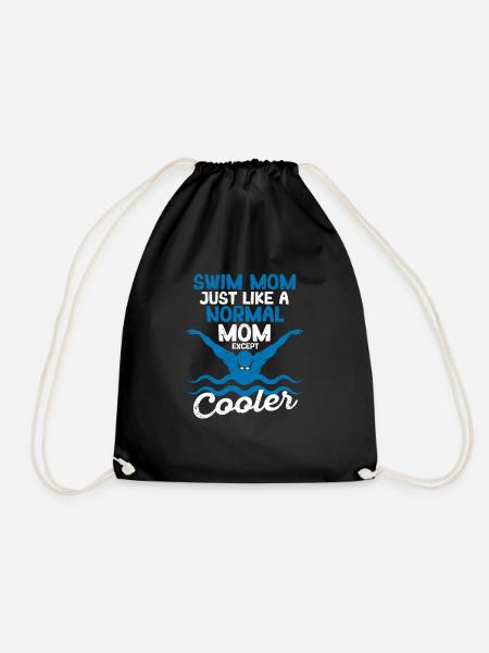 Lustiges Schwimmen Mama Schwimmer Muttertag - Turnbeutel - Schwarz