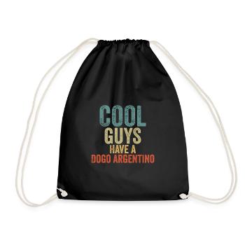 Les Cool Guys ont un dogo argentino - Sac de sport léger - noir - Devant