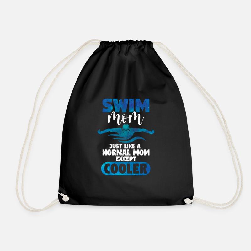 Swim Mom Lustig Schwimmen Mum Schwimmer Muttertag - Turnbeutel - Schwarz