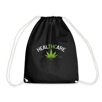 Soins de santé drôle THC Marijuana Weed Cannabis - Sac de sport léger - noir - Devant