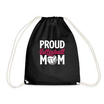 Drôle de cadeau de maman de volleyball - Sac de sport léger - noir - Devant