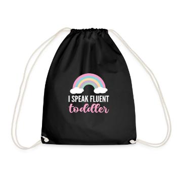 Je parle couramment bambin. Assistante maternelle - Sac de sport léger - noir - Devant