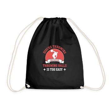Lancer des balles est trop facile. lanceur de disque. - Sac de sport léger - noir - Devant