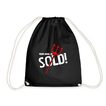 Your Soul Is Sold Funny Demon Halloween Trident - Turnbeutel - Schwarz - Vorne