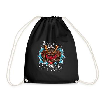 Génial ONI japonais Samurai Demon Halloween - Sac de sport léger - noir - Devant