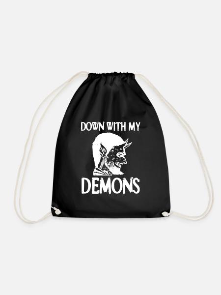 À bas mes démons vintage drôle démon d’Halloween - Sac de sport léger - noir