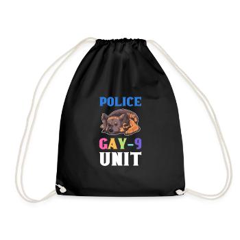 Unité Gay-9 de la police. Police LGBTQ. Policier - Sac de sport léger - noir - Devant