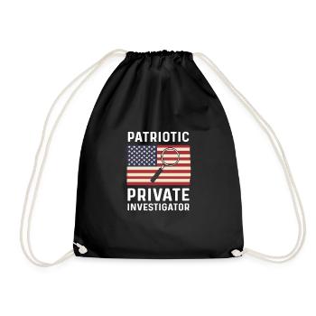 Patriotischer Privatdetektiv. Usa Privatdetektiv - Turnbeutel - Schwarz - Vorne