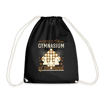 Les échecs sont le gymnase de l’ - Sac de sport léger - noir - Devant