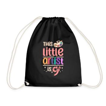 9 anniversaire Ce petit artiste a 9 ans - Sac de sport léger - noir - Devant