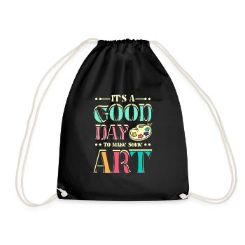 C'est une bonne journée pour faire de l'art - Sac de sport léger - noir - Devant