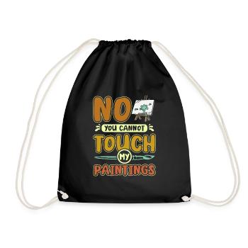 Non tu ne peux pas toucher mes peintures - Sac de sport léger - noir - Devant