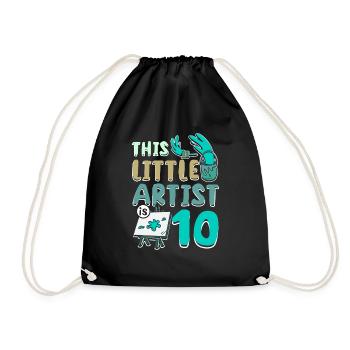 10 ans Ce petit artiste a 10 ans - Sac de sport léger - noir - Devant