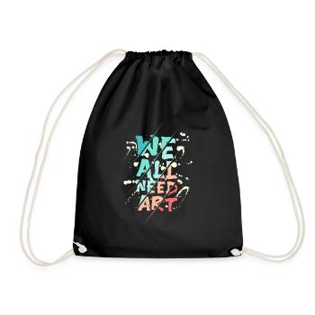 Nous avons tous besoin d’art - Sac de sport léger - noir - Devant