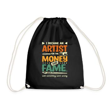 Drôle d’argent et artiste de renommée - Sac de sport léger - noir - Devant