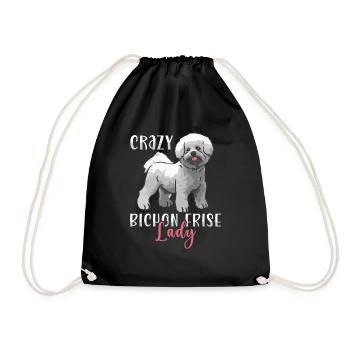 Bichon Frisé Owner Dogs Gift - Drawstring Bag - black - Front