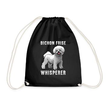 Bichon Frisé Owner Dogs Gift - Drawstring Bag - black - Front