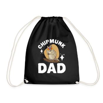 Cadeau de rongeur chipmunk - Sac de sport léger - noir - Devant