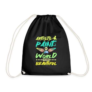 Les artistes peignent le monde plus beau - Sac de sport léger - noir - Devant