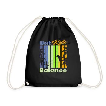 Équilibre du cerf-volant de travail. Style de vie Vintage Design, Travail - Sac de sport léger - noir - Devant