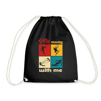 Envolez-vous avec moi. Lifestyle Vintage Design - Sac de sport léger - noir - Devant