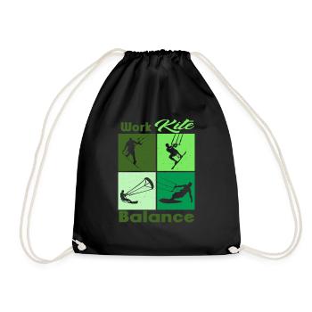 Équilibre du cerf-volant de travail. Style de vie Vintage Design, Travail - Sac de sport léger - noir - Devant
