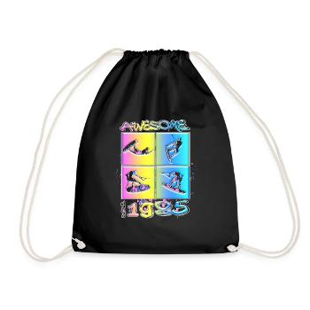 Awesome since 1985. Wakeboard Lifestyle - Drawstring Bag - black - Front