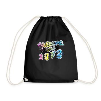 Génial depuis 1973 Graffiti Motif - Sac de sport léger - noir - Devant