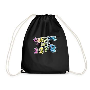 Génial depuis 1978 Graffiti Motif - Sac de sport léger - noir - Devant