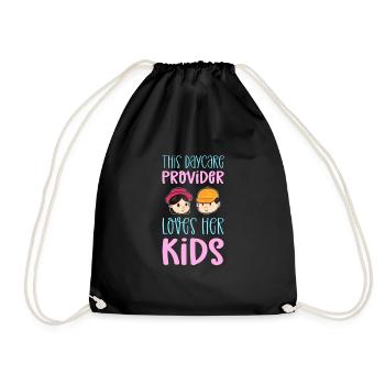 Cette assistante maternelle aime ses enfants. - Sac de sport léger - noir - Devant