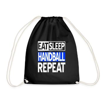 Eat Sleep HANDBALL Repeat Funny Handball Lover - Turnbeutel - Schwarz - Vorne