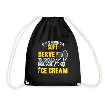 Si vous vouliez un amateur de tennis drôle de service doux - Sac de sport léger - noir - Devant
