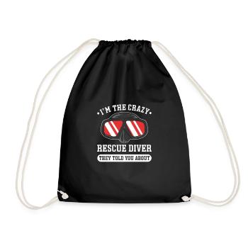Je suis le plongeur sauveteur fou. - Sac de sport léger - noir - Devant