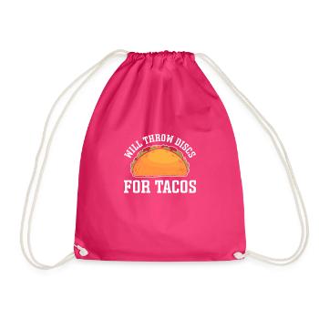 Wirft Scheiben Für Tacos. Diskus-werfer. - Turnbeutel - Fuchsia - Vorne