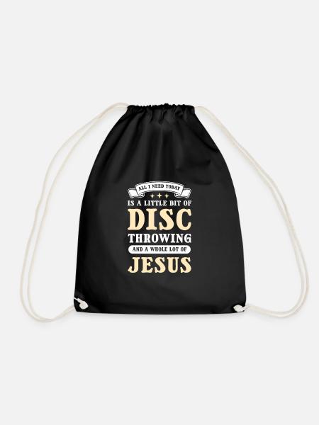 Jésus et le lancer du disque. Lanceur de disque - Sac de sport léger - noir