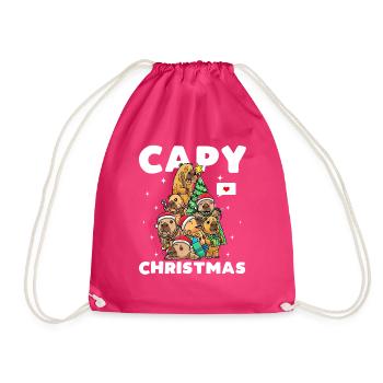 Capybara Noël Drôle - Sac de sport léger - fuchsia - Devant