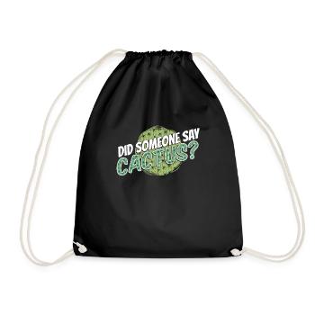 Jardin de cactus juteux - Sac de sport léger - noir - Devant