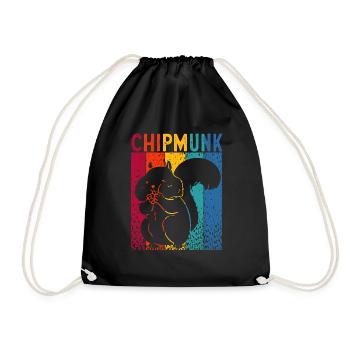 Cadeau de rongeur chipmunk - Sac de sport léger - noir - Devant