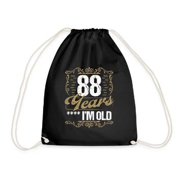 88 Year Old Sarcasm Im Old Vintage Humor Idea88 Ye - Turnbeutel - Schwarz - Vorne