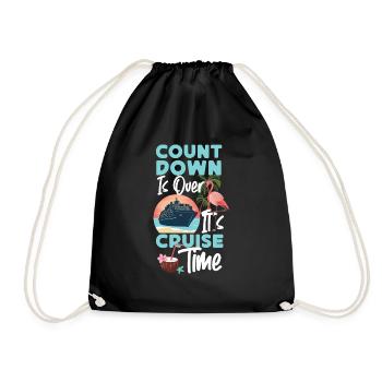 Cruise Ship Vacation Count Down Is - Drawstring Bag - black - Front