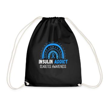 Blue November Insulin Diabetes Awareness Month - Turnbeutel - Schwarz - Vorne