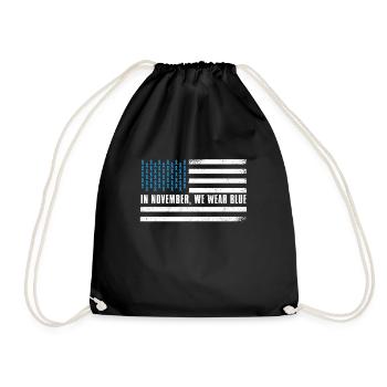 Flag Blue November Diabetes Awareness Month - Turnbeutel - Schwarz - Vorne