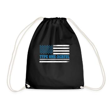 Flag Novembre Mois de sensibilisation au diabète de type 1 - Sac de sport léger - noir - Devant