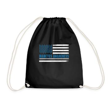 Flag Novembre Mois de la sensibilisation au diabète - Sac de sport léger - noir - Devant