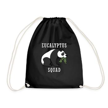 Eucalyptus Koala Australische Pandabären - Turnbeutel - Schwarz - Vorne