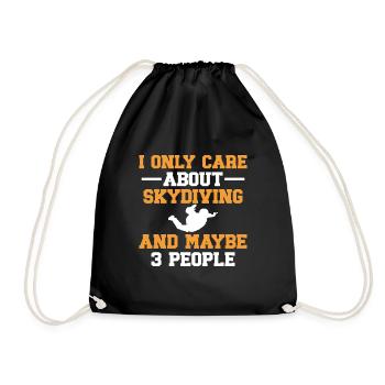 Skydiving for skydivers. - Drawstring Bag - black - Front