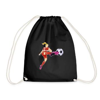 Équipe du Danemark de football I Football Danemark - Sac de sport léger - noir - Devant