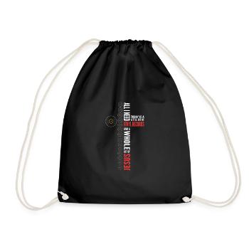 Collection de disques vinyles et beaucoup de Jésus. - Sac de sport léger - noir - Devant