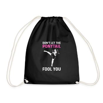 Lass Dich Nicht Vom Pferdeschwanz Täuschen. - Turnbeutel - Schwarz - Vorne