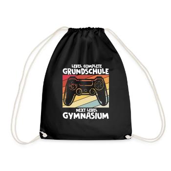 Level Complete Einschulung Gymnasium 5. Klasse Gam - Turnbeutel - Schwarz - Vorne